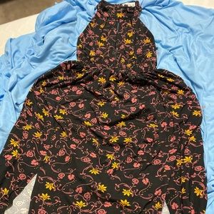 Poof New York Black maxi slit dress